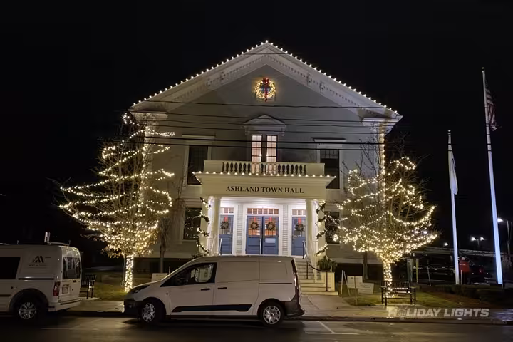 Municipal holiday lights installation in Pennsylvania