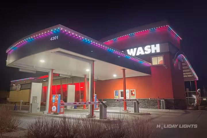 Permanent holiday lights installation in Pennsylvania