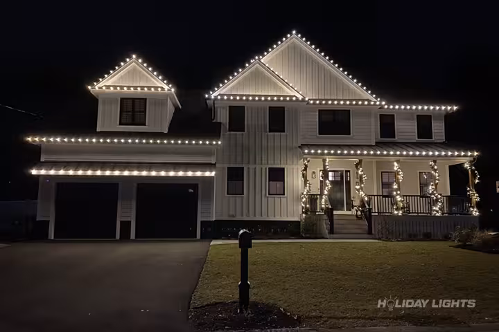 Residential holiday lights installation in Pennsylvania