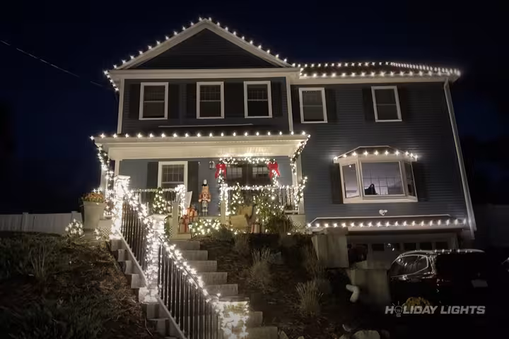 Residential holiday lights installation in Pennsylvania