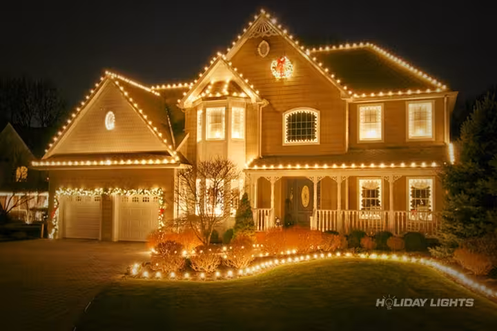 Residential holiday lights installation in Pennsylvania