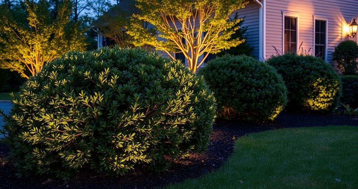 Bush and Shrub Lighting Techniques: Mini Light Installation for Pennsylvania Landscapes